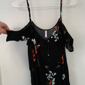 Black floral maxi dress